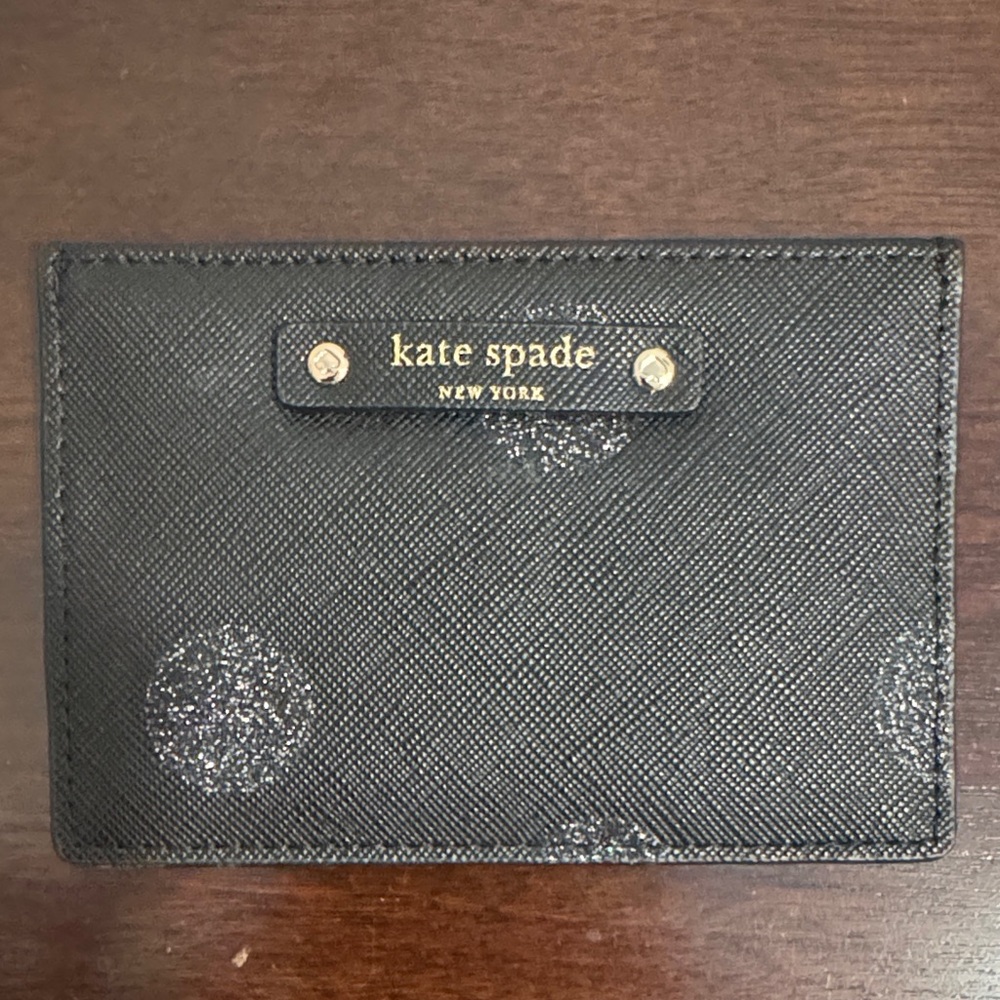 Kate Spade Black Leather Card Holder